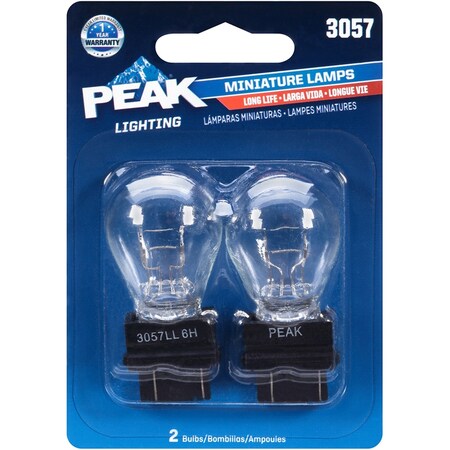 Peak Peak Incandescent Parking/Stop/Tail/Turn Miniature Automotive Bulb 3057 3057LL-BPP